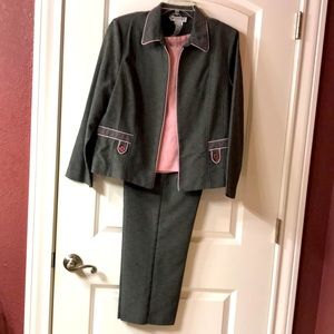 Sag Harbor Charcoal and Blush Pantsuit